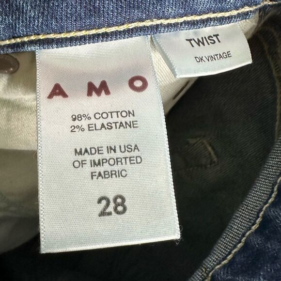 Amo Twist Seam Mid Rise Ankle Skinny Jeans In Liberty women’s Size 28 - Picture 5 of 6